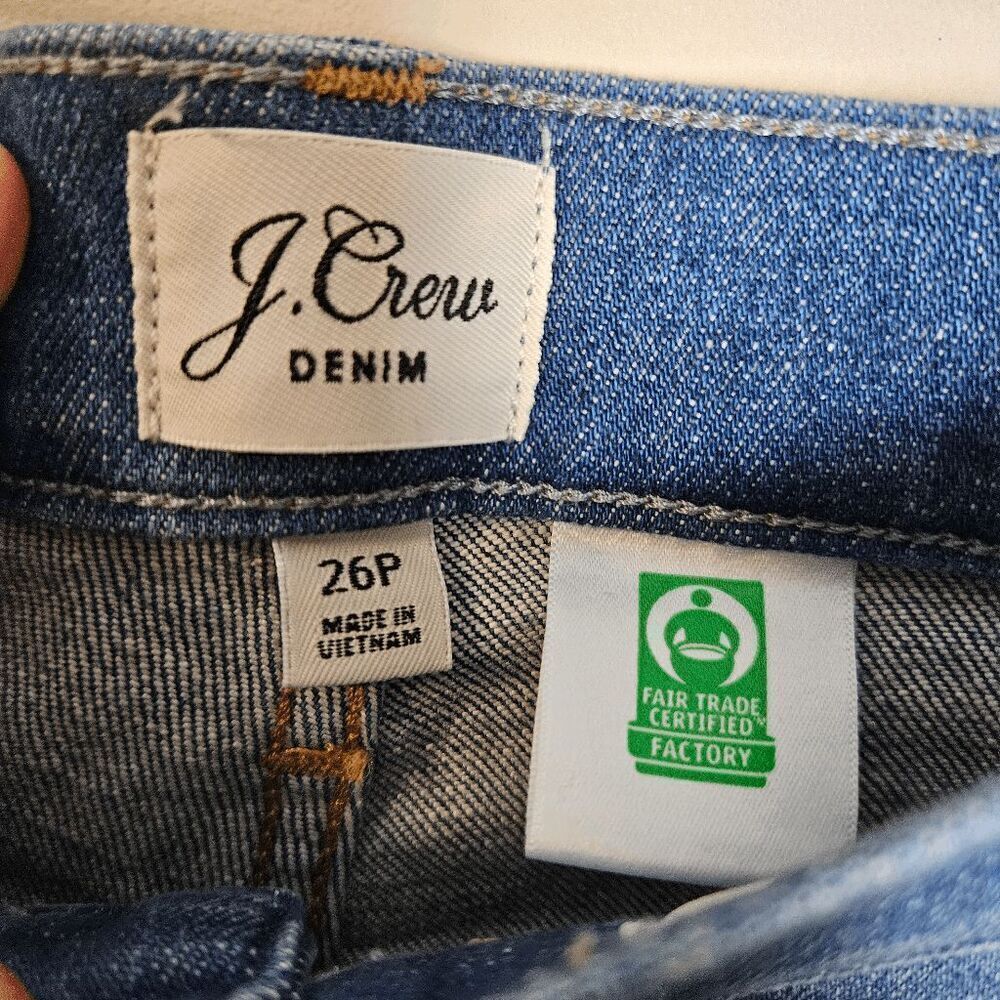 J. Crew 9" Billie Demi Boot Crop Jeans AV756 Women's Blue Size 26P - Picture 7 of 7